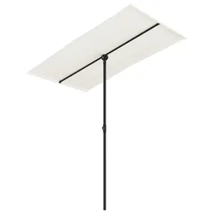 Berkfield Outdoor Parasol with Aluminium Pole 180x130 cm Sand White