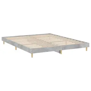 Berkfield Bed Frame Concrete Grey 120x200 cm Engineered Wood