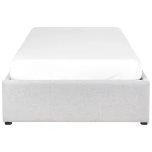 Fabric EU Single Size Ottoman Bed Light Grey DINAN