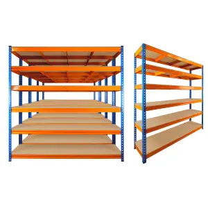 6 Bays of 6 Tier ULTRA HEAVY DUTY Storage Racking 1800h x 1800w x 450d mm 350kg