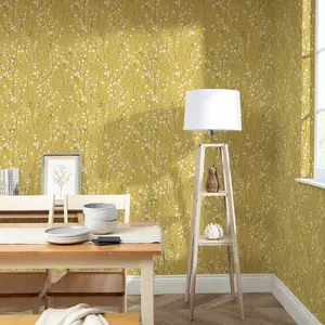 Summer Meadow Wallpaper In Mustard