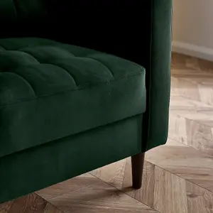 Furniturebox UK Jolene Emerald Green Velvet Armchair