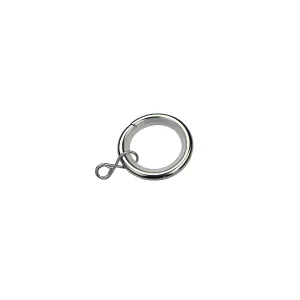 GoodHome Olympe Chrome effect Curtain ring (Dia)19mm, Pack of 10