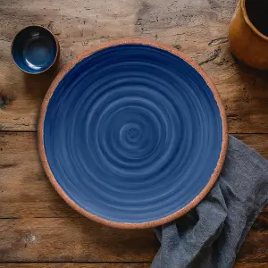 Purely Home Rustic Swirl Indigo Melamine Side Plate