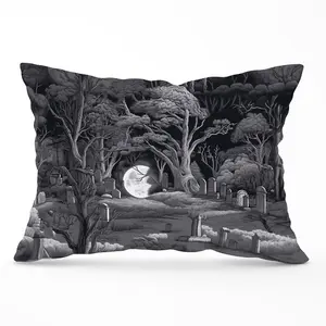 Eerie Moonlit Cemetery Cushions 33cm x 48cm