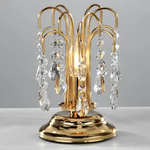 Luminosa Pioggia Glass Table Lamp, Gold