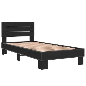 Berkfield Bed Frame without Mattress Black 90x200 cm