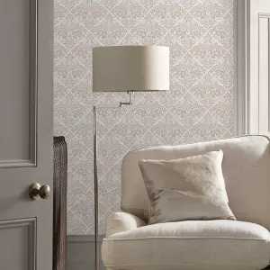 Laura Ashley Margam Grey Classical Smooth Wallpaper Sample