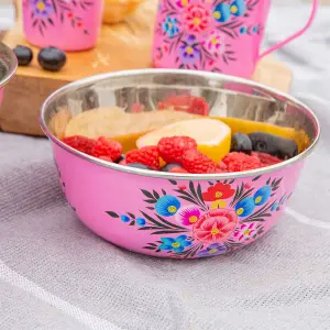 BillyCan - Picnic Bowl - 16.5cm  - Raspberry Pansy