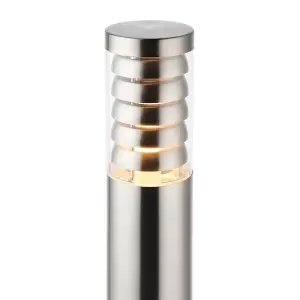 Luminosa Tango Outdoor Bollard Brushed Stainless Steel IP44