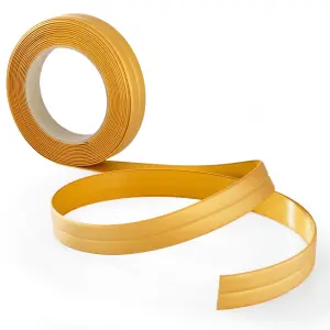 Pvc skirting board trim self-adhesive flexible 800-10 - 5m roll 10x10mm gold