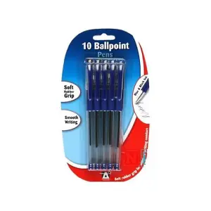 Anker Ballpoint Pen (Pack of 5) Blue/Clear (One Size)