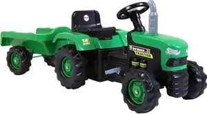 Dolu 8053 Children's Ride On Easy To Control Tractor With Trailer And Working Horns With Actual Beeping Sound Pedal Power Ride-On & Trailer For Kids