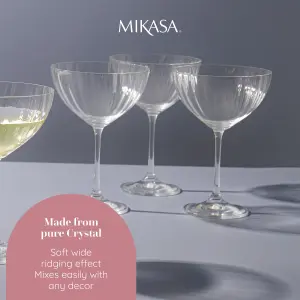 Mikasa Treviso Crystal Coupe Glasses, Set of 4, 300ml