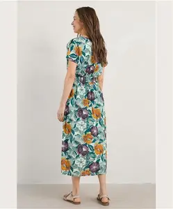 Women's Seasalt Tresillian Walk Dress - Collage Floral Seahorse - UK: 16