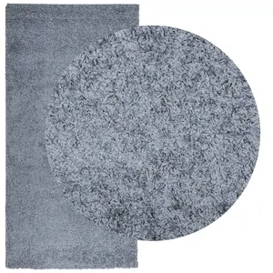 Shaggy Rug PAMPLONA High Pile Modern Blue 100x200 cm