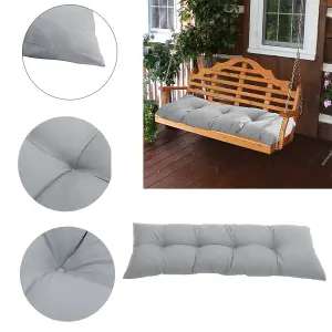 Grey Outdoor Bench Cushion Patio Furniture Chair Cushion Tufted Lounger Seat Cushions for Patio Garden