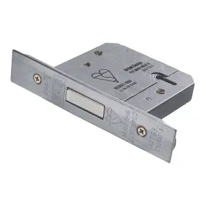 Eurospec Satin Stainless Steel Easi T 5 Lever BS Deadlock 76mm (LDB5530SSS)