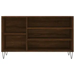 Berkfield Shoe Cabinet Brown Oak 102x36x60 cm Engineered Wood