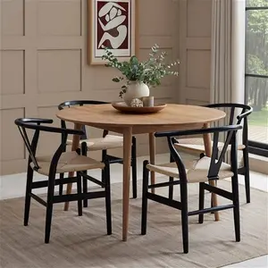 DUSK Heidi Solid Oak 4-6 Seater Round Dining Table - Natural