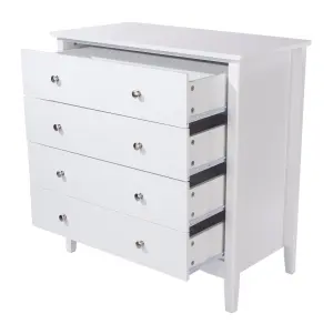 4 drawer chest of drawers  - Como White