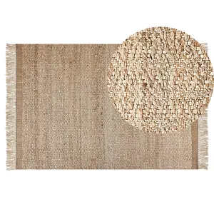 Jute Area Rug 140 x 200 cm Beige ABANA