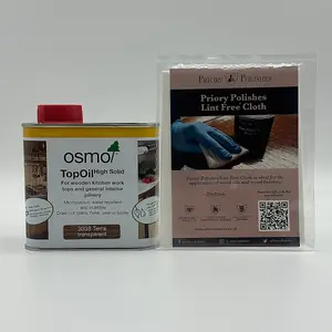 Osmo Top Oil Terra 500ml (3038) & Free Priory Polishes Lint Free Cloth