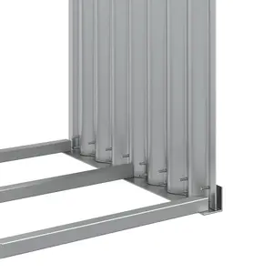 Log Holder Silver 120x45x100 cm Galvanised Steel