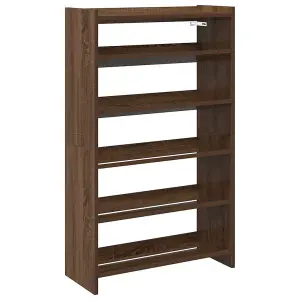 Berkfield Shoe Rack Brown Oak 60x25x100 cm Engineered Wood