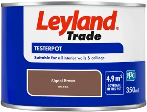 Leyland Trade Vinyl Matt Walls & Ceilings Emulsion Paint Signal Brown (RAL 8002) 350ml Tester