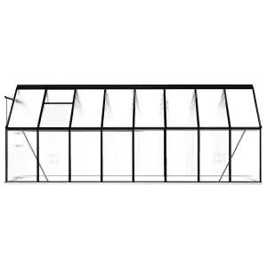 Berkfield Greenhouse with Base Frame Anthracite Aluminium 9.31 m2