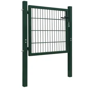 Berkfield Fence Gate Steel Green 105x150 cm