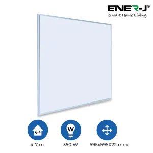 60x60cms Infrared Heating Panel 360W, UK Plug with Thermostat