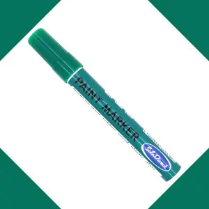 Oil-based Paint Marker Pen Permanent for Tyres Rubber Stone Leather Fabric Plastic Glass (Green)