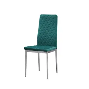 Knisely Velvet Upholstered Side Chair (Set of 6) Green