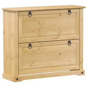 Shoe Cabinet Corona 99x32x85 cm Solid Wood Pine