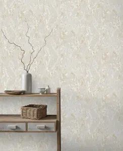 Arthouse Marble Patina Soft Gold Wallpaper