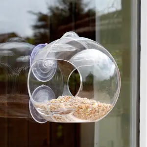 Peckish Window Plastic Clear Bird feeder