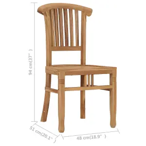 Berkfield Garden Chairs 2 pcs Solid Teak Wood