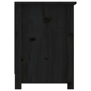 vidaXL TV Cabinet Black 103x36.5x52 cm Solid Wood Pine