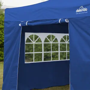 Dellonda Premium 2x2m Pop-Up Gazebo & Side Walls with Carry Bag, Stakes & Weight Bags