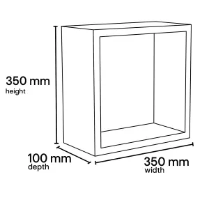 Aquadry Wet room Recessed storage unit, (L)350mm (D)100mm (W)350mm