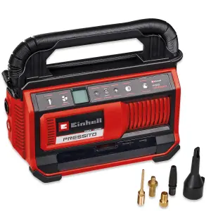 Einhell Cordless Air Compressor 11 Bar Hybrid 18V Power X-Change PRESSITO 18/25 Battery Or Mains Powered - Body Only