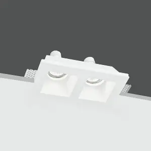 Luminosa GHOST 2 Light Recessed Downlight White 21.4x11.8x5.5cm