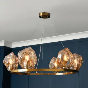 Litecraft Visconte Portici Brass 6 Light Celing Pendant