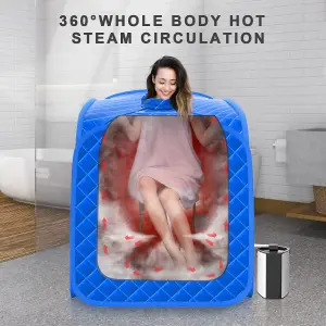 Costway 3L Foldbale Steam Sauna Personal Therapeutic Steam Spa Sauna Remote Control