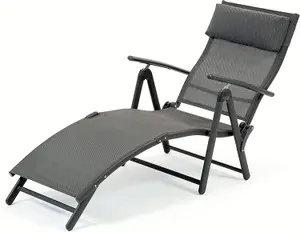 Suntime Havana Sun Lounger in Charcoal