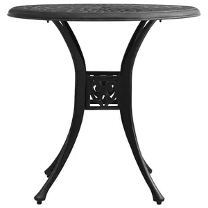 Berkfield Garden Table Black 78x78x72 cm Cast Aluminium