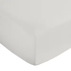 Bianca Fine Linens Bedroom 400 Thread Count Cotton Sateen Fitted Sheet 36cm Depth Cream