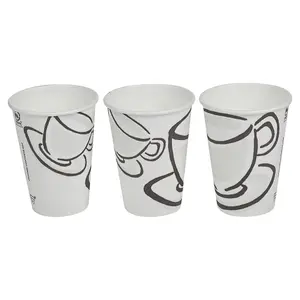 URBNLIVING 355ml 100Pcs Benders Barrier Insulated Disposable Paper Hot Drinks Coffee Tea Cups